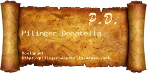 Pilinger Donatella névjegykártya